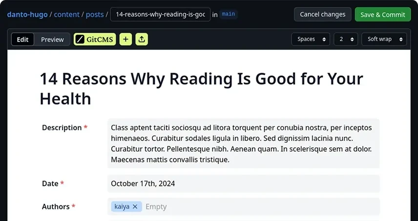 GitCMS Chrome Extension